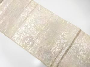 アンティーク　華紋に唐花模様織出し袋帯（着用可）